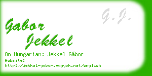 gabor jekkel business card